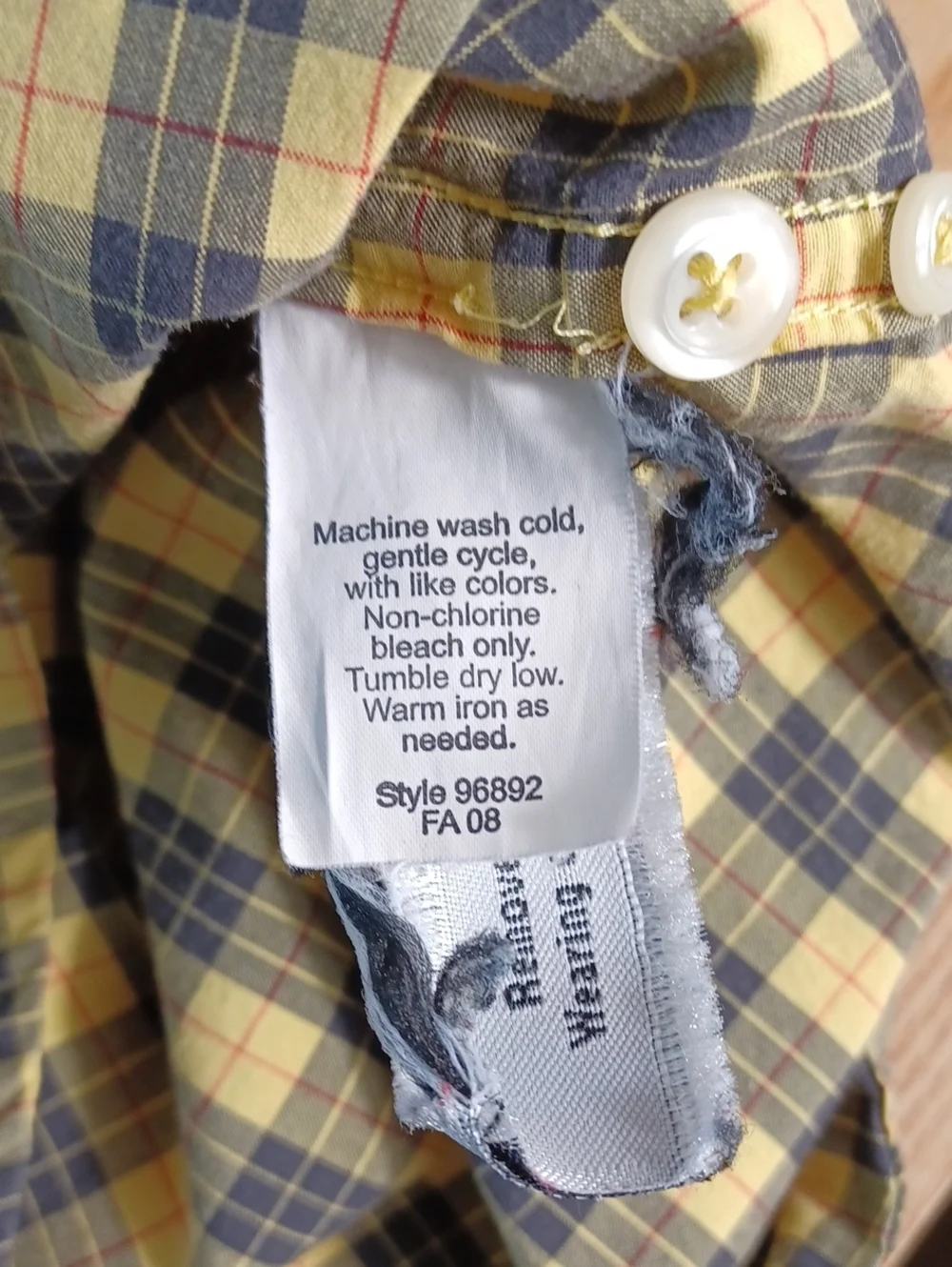 J. Crew Yellow and Black Plaid Long Sleeve Button-Down Cotton Shirt, Mens Small